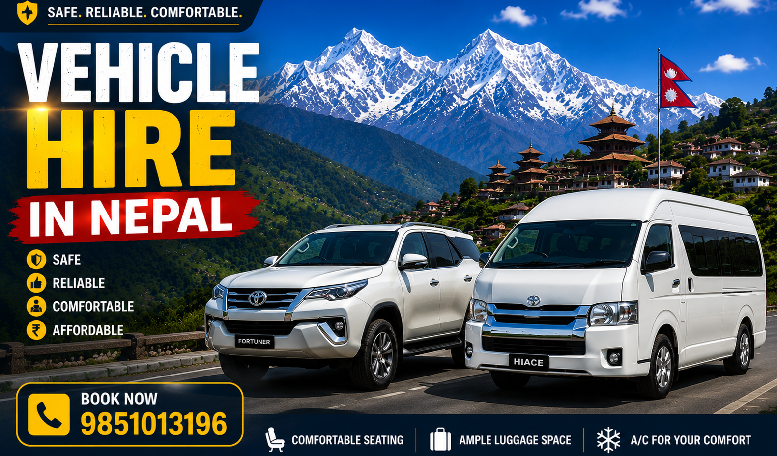 Scenic Himalayan River Valley Trekking Route with Off-Road jeep hire in nepal 4WD Himalayan Jeep in Nepal