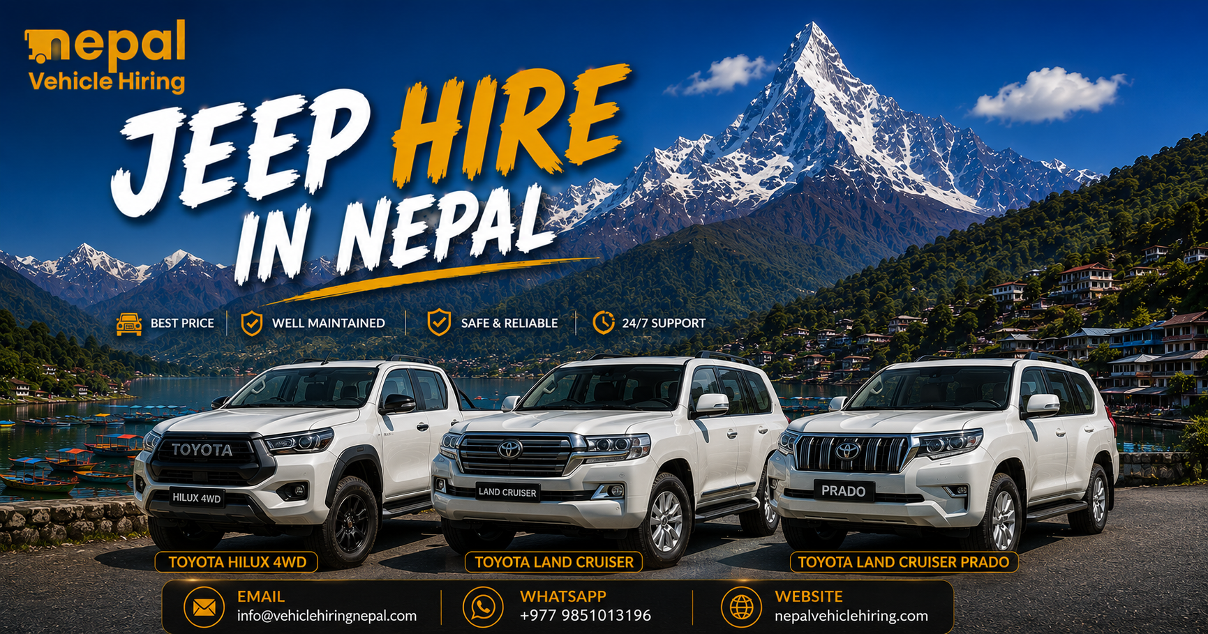 Scenic Himalayan River Valley Trekking Route with Off-Road jeep hire in nepal jeep hire in nepal