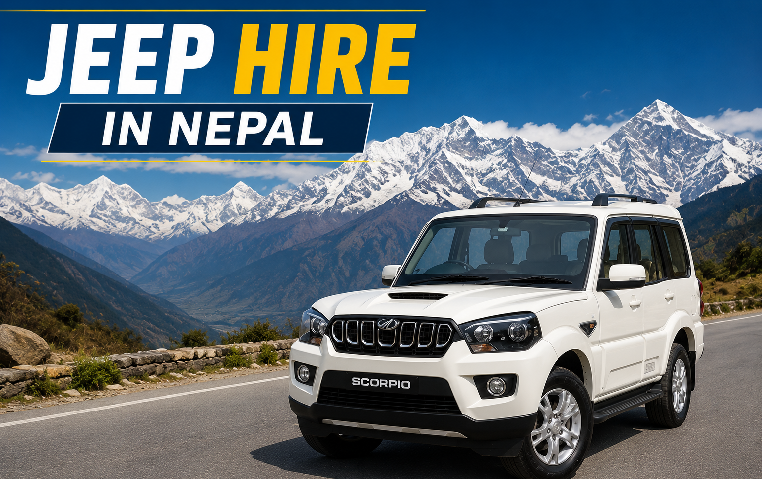 Scenic Himalayan River Valley Trekking Route with Off-Roadjeep hire in nepal jeep hire in nepal