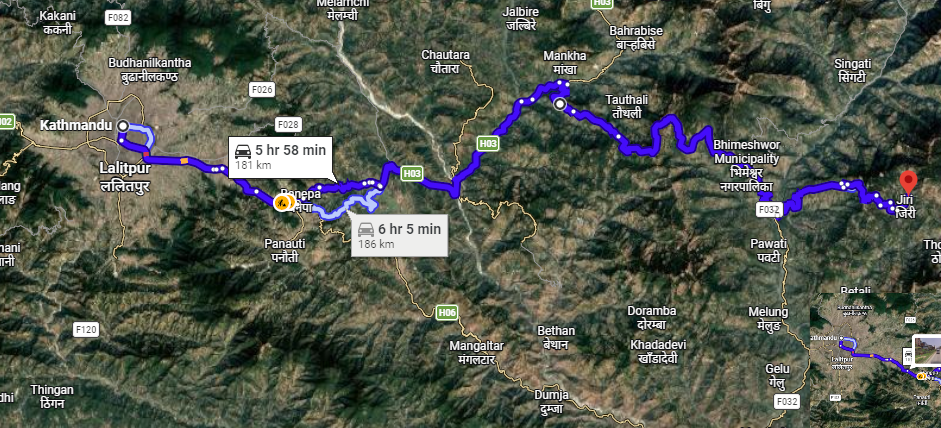 kathmandu to jiri road trip