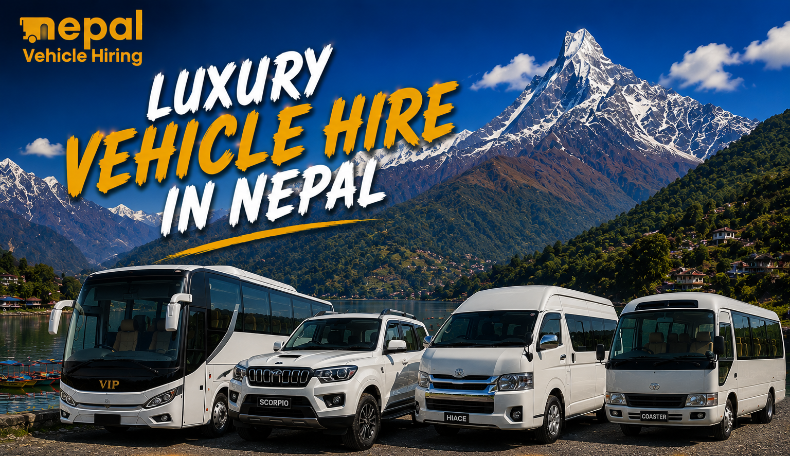 All Over Nepal Vehicle Hire-– Professional Car, Jeep, Hiace, Coaster Bus, Tourist Bus and Luxury Transportation Services All Over Nepal Vehicle Hire