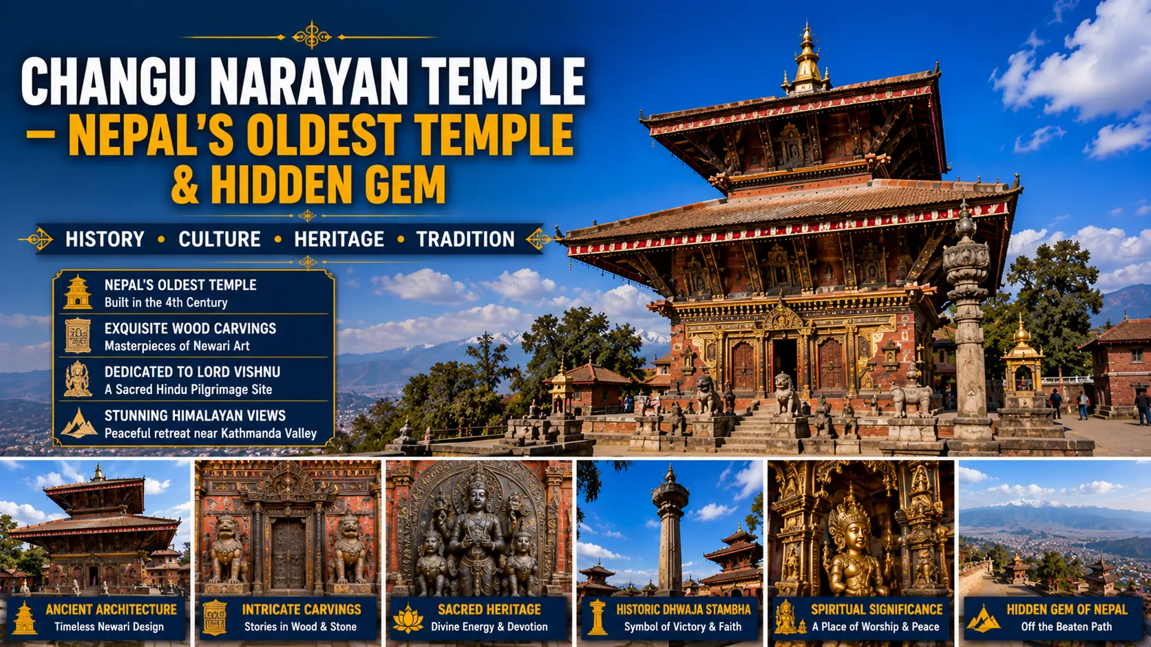 Changunarayan Temple Bhaktapur Nepal Changunarayan Temple, Nepal's oldest Hindu temple with intricate wood and stone carvings.