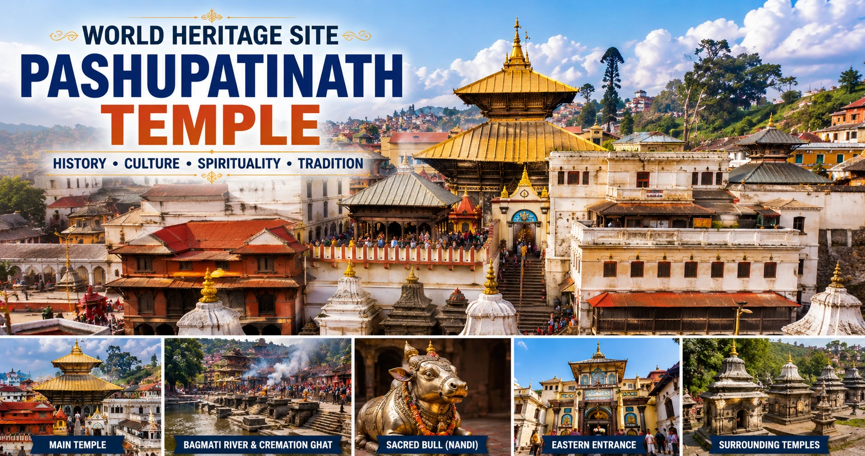 Pashupatinath Temple Kathmandu Nepal Pashupatinath Temple in Kathmandu, Nepal, a sacred Hindu temple and UNESCO World Heritage Site.