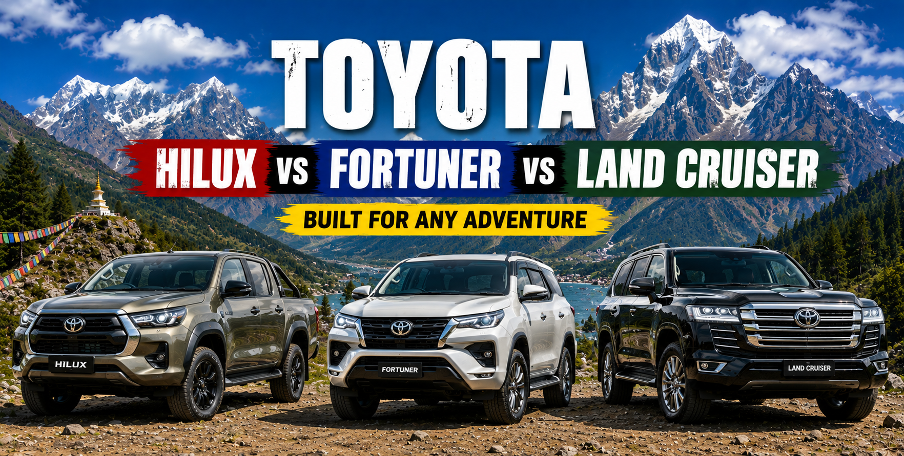 Luxury 4WD Jeep Hire in Nepal – Premium Land Cruiser, Prado, Fortuner and Off-Road Vehicle Rental with Himalayan Mountain Background Luxury 4WD Jeep Hire in Nepal – Premium Land Cruiser, Prado, Fortuner and Off-Road Vehicle Rental with Himalayan Mountain Background