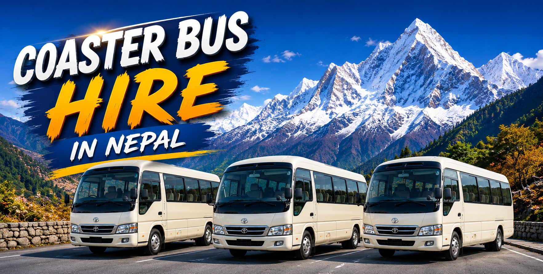 Coaster and Tourist Bus Hire in Nepal