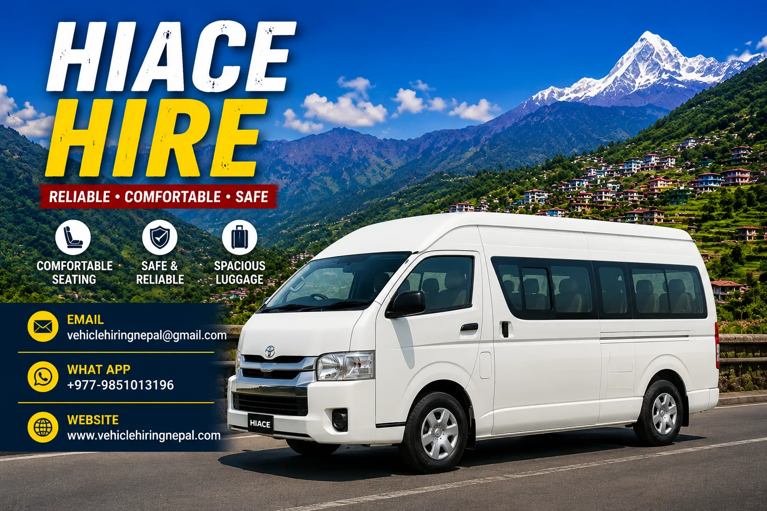 Book a reliable College Tour Vehicle Service in Nepal with tourist buses, Coaster buses, Hiace vans, private cars, and 4WD jeeps for safe, comfortable, and affordable educational trips.