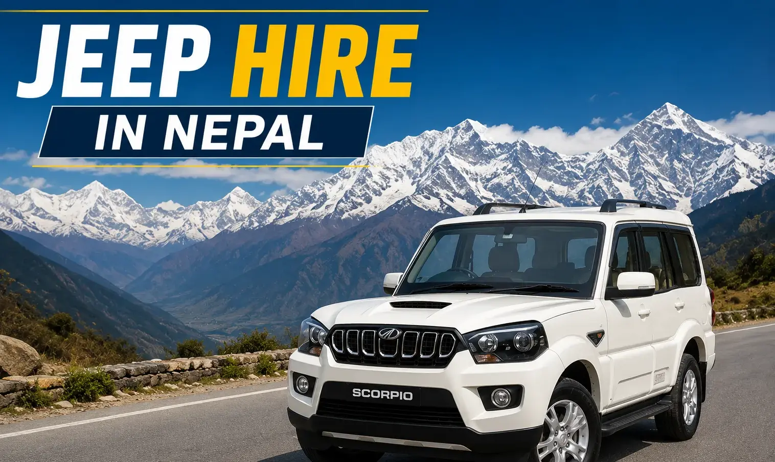 Kathmandu to Panch Pokhari Trek Vehicle-4WD Jeep rental in Nepal for off-road tours and mountain trekking