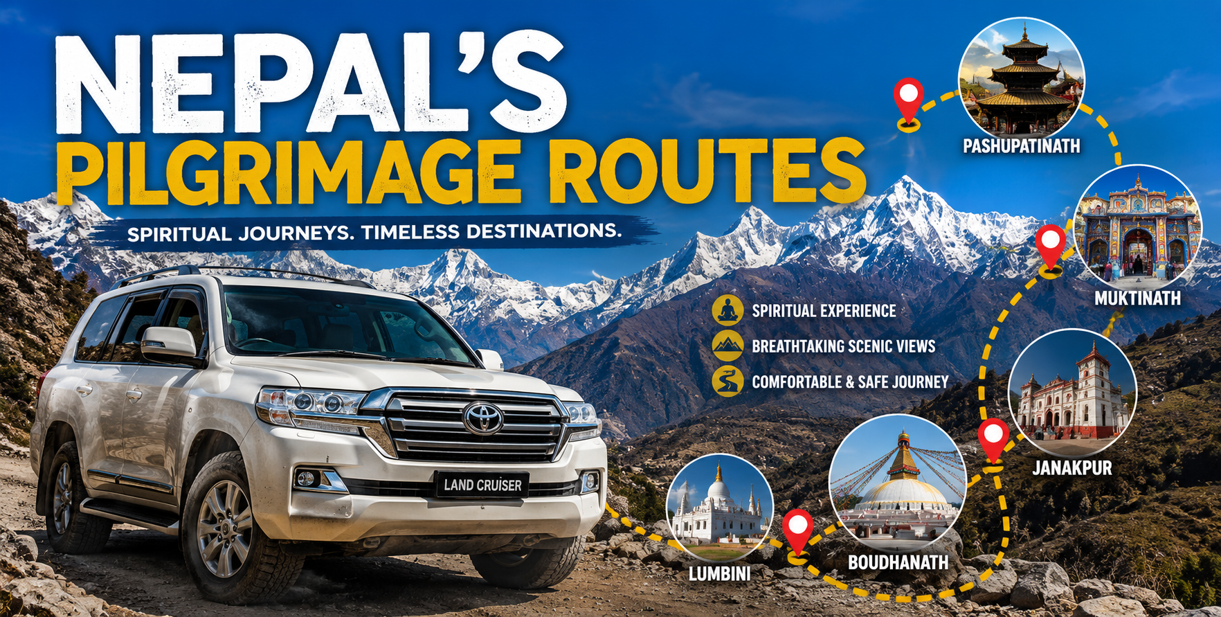Toyota Land Cruiser 4WD Hire in Nepal 
