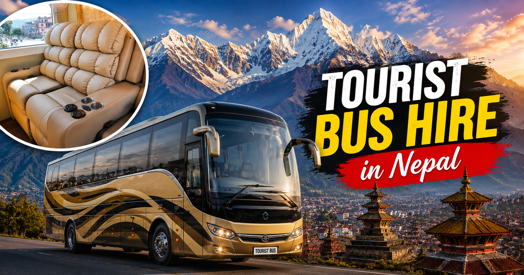 Tourist Bus Hire in Nepal-– Professional Car, Jeep, Hiace, Coaster Bus, Tourist Bus and Luxury Transportation Services Tourist Bus Hire in Nepal
