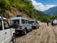 Book Kathmandu to Gosaikunda Trek Vehicle Hire with a private 4WD jeep, Scorpio SUV, or car for a comfortable journey to Dhunche, the main road-access point for the Gosaikunda trekking route.