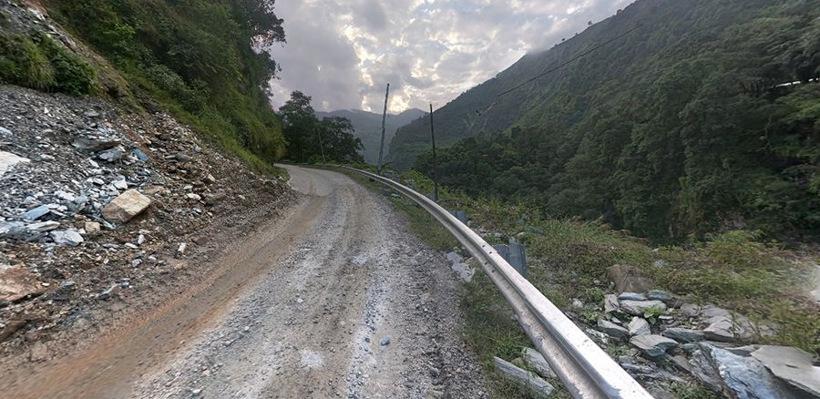 Private 4WD jeep and Scorpio transporting trekkers to the Panch Pokhari Trek through the scenic mountain roads of Sindhupalchok
