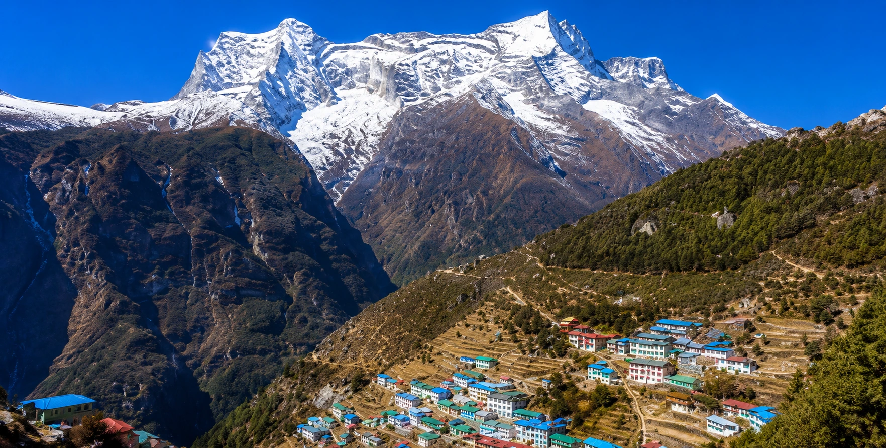 Everest Region Nepal featuring Mount Everest, Lukla Airport, Everest Base Camp Trek, and private jeep transport