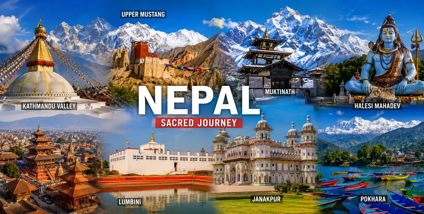 Nepal's Hidden Sacred Histories Nepal's Hidden Sacred Histories featuring ancient temples, monasteries, sacred caves, stupas, and UNESCO World Heritage Sites