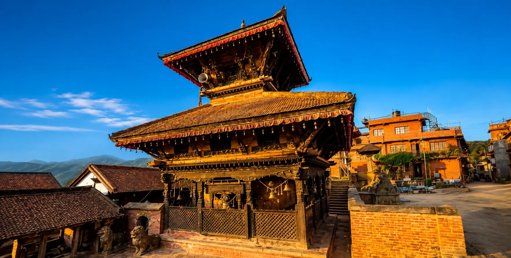 Bhairavi Temple in Nuwakot, Nepal, a sacred Hindu shrine dedicated to Goddess Bhairavi and an important center of Tantric worship.