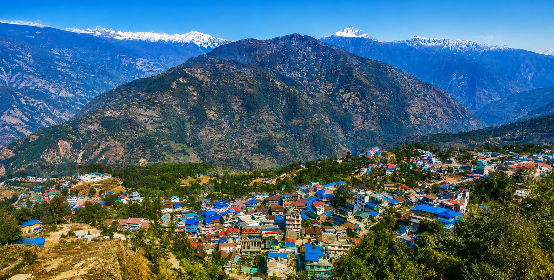 Kathmandu to Pathivara Transport with a private Scorpio and 4WD jeep traveling through the mountain roads of eastern Nepal