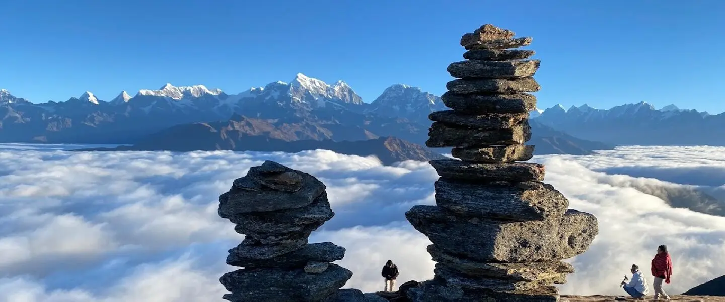 Kathmandu to Pikey Peak Trek transport with a Scorpio and 4WD jeep on the mountain roads of Nepal