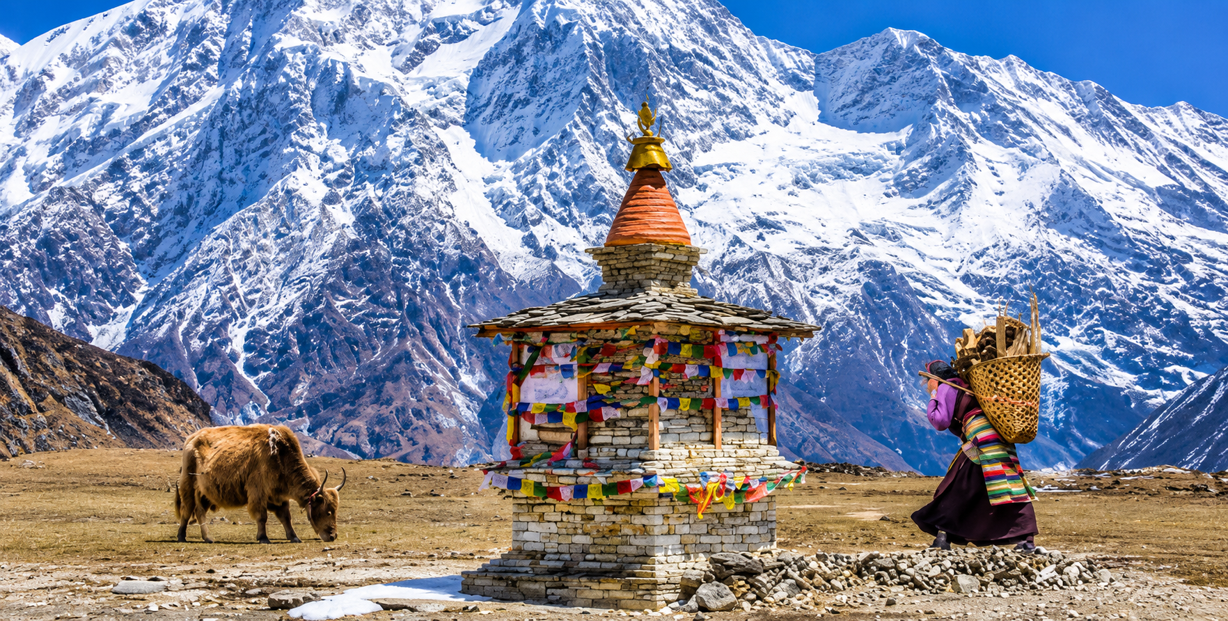Trekker with MCAP Permit guide for the Manaslu Circuit and Tsum Valley Trek in Nepal