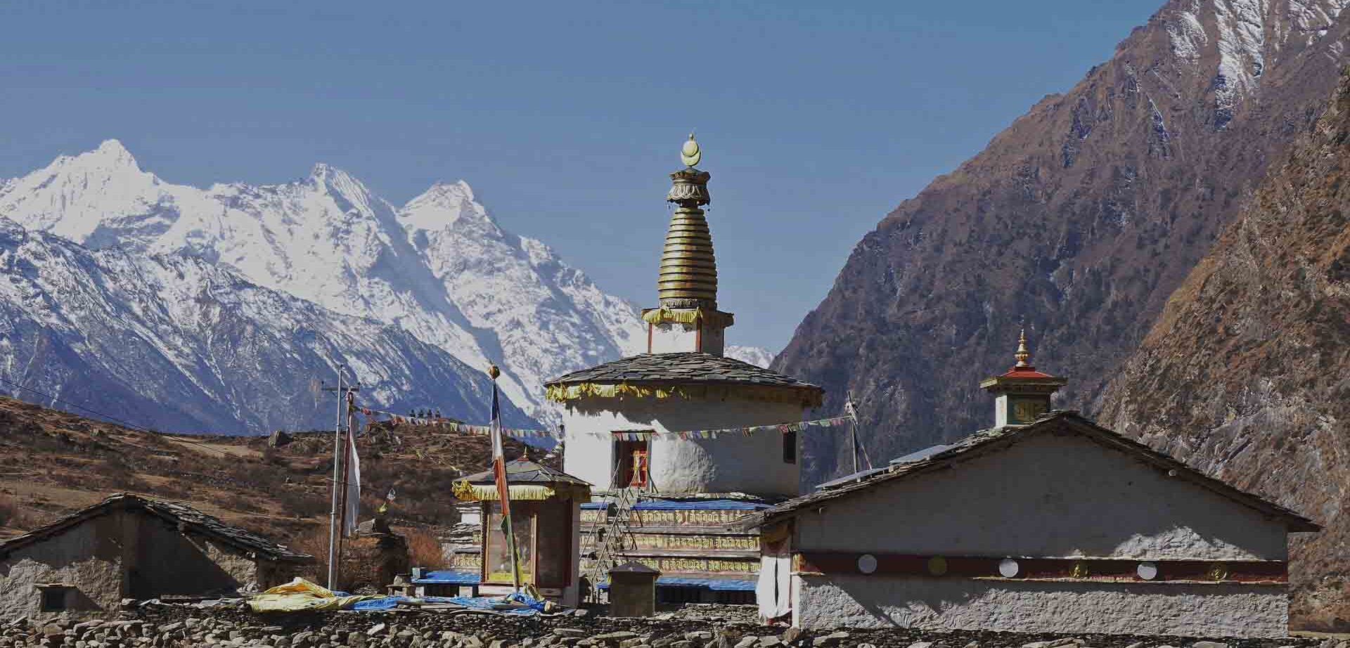 Snow-capped Himalayan peaks, ancient monasteries, and spiritual trekking trails in Nepal surrounded by breathtaking mountain landscapes. Sacred Peaks and Spiritual Trails-Snow-capped Himalayan peaks, ancient monasteries, and spiritual trekking trails in Nepal surrounded by breathtaking mountain landscapes.