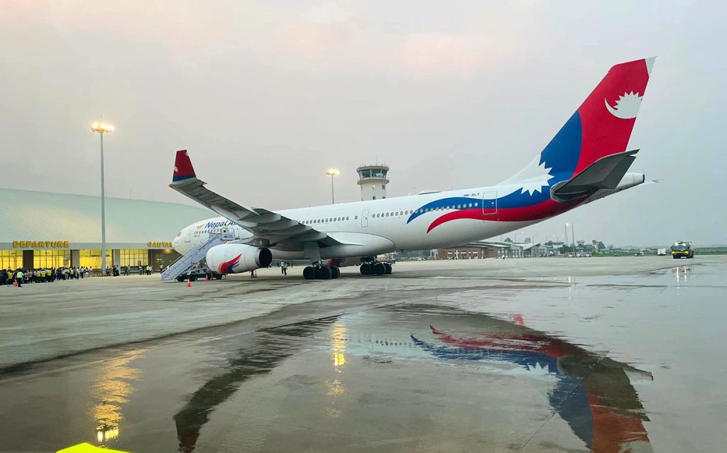 Bhairahawa Airport pickup vehicle with private car, jeep, Hiace, and tourist bus service in Nepal.