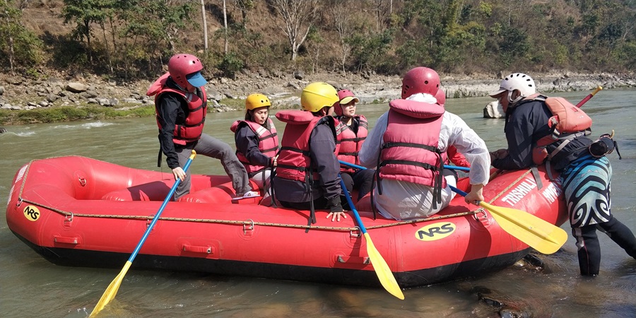Top adventure destinations in Nepal featuring trekking, rafting, paragliding, mountain climbing, and scenic Himalayan landscapes