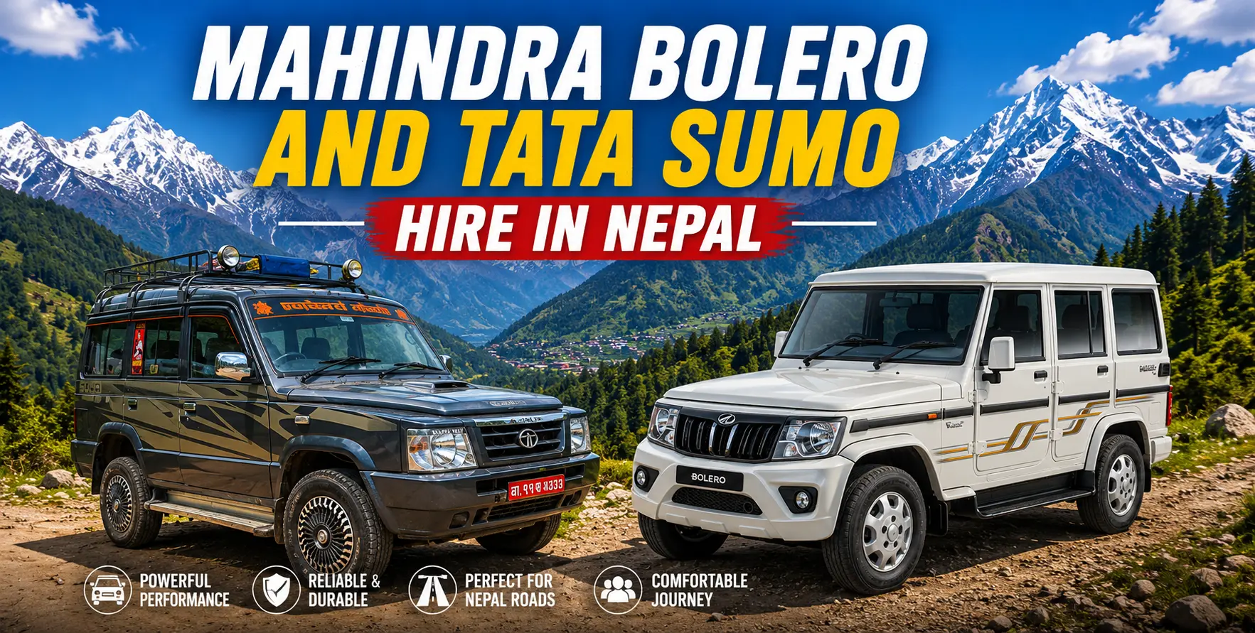 Mahindra Bolero & tata sumo Nepal-vehicle hire in Nepal