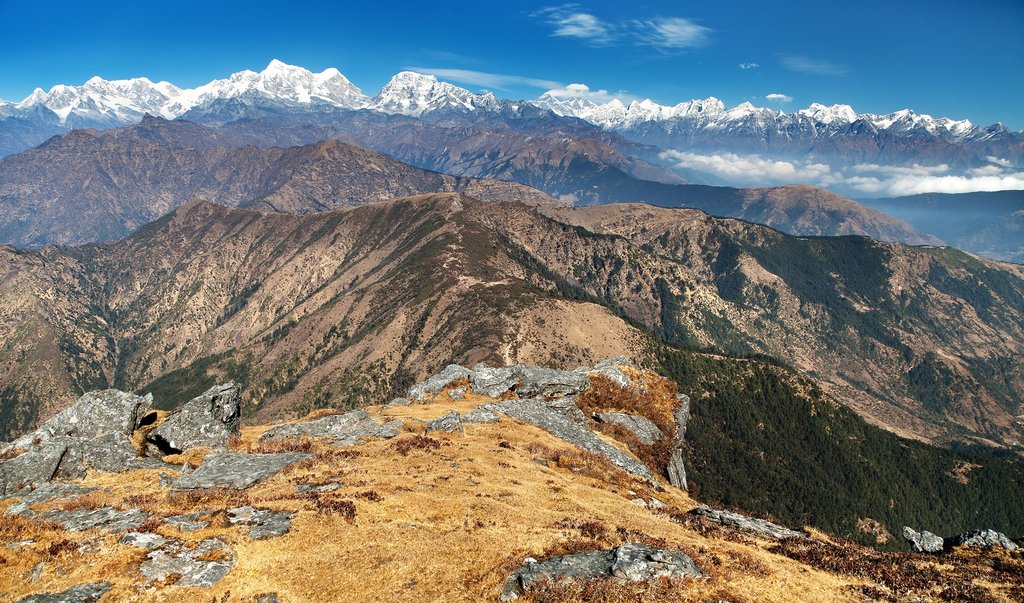 Kathmandu to Pikey Peak Trek transport with a Scorpio and 4WD jeep on the mountain roads of Nepal