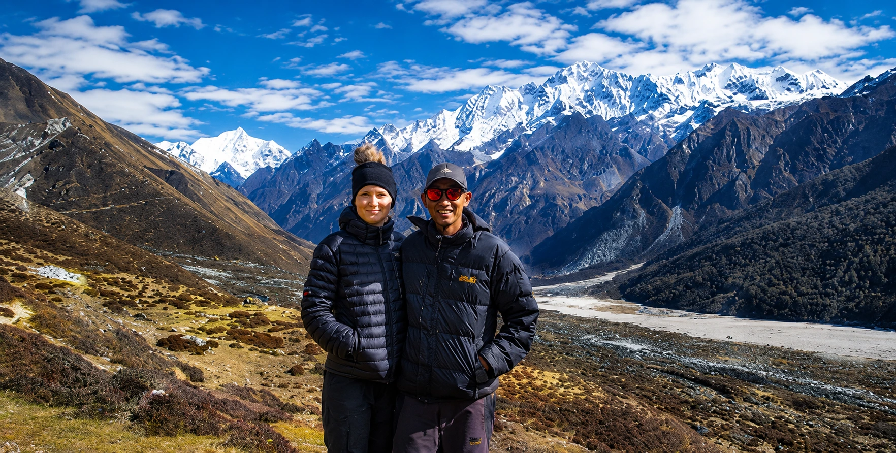 short treks in Nepal best vehicle hire-with a Himalayan mountain background for comfortable and adventurous travel. Langtang helambu trek short treks in Nepal best vehicle hire