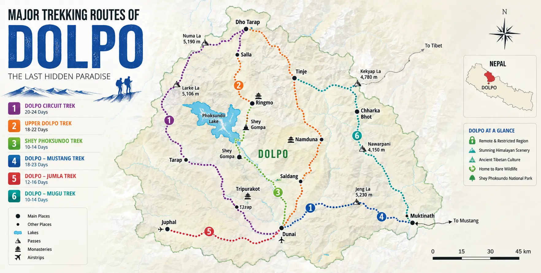 Book reliable Dolpo Region vehicle hire in Nepal with private 4WD jeeps and Scorpio SUVs for safe and comfortable travel to Upper Dolpo, Lower Dolpo, Dunai, Juphal, and remote trekking destinations.