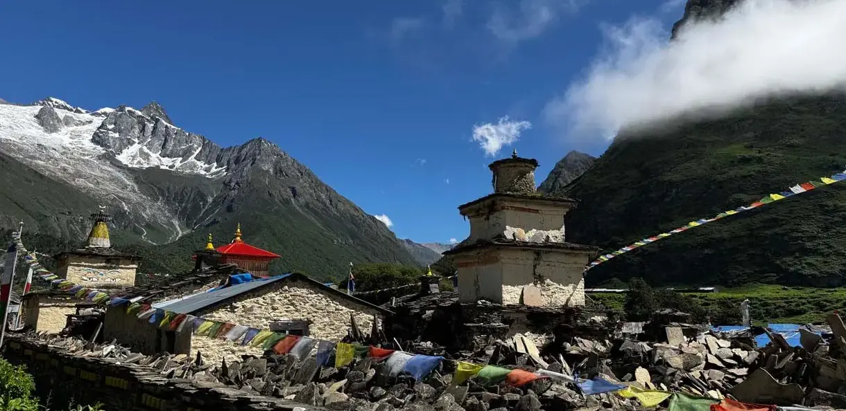 Trekker with MCAP Permit guide for the Manaslu Circuit and Tsum Valley Trek in Nepal