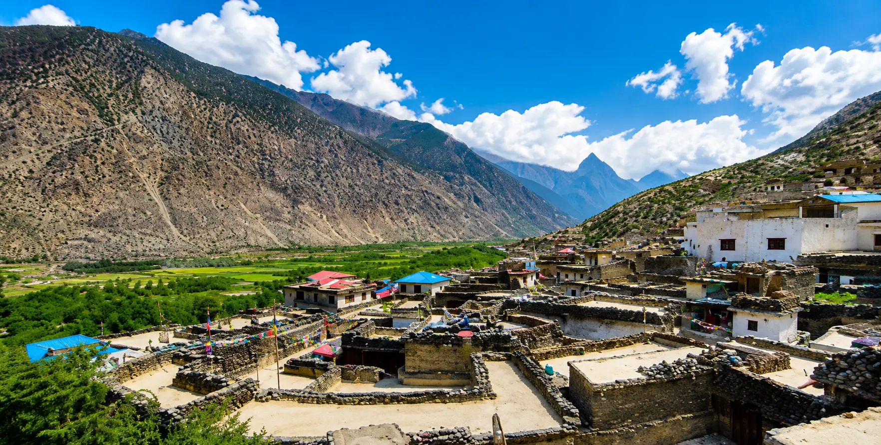 Pokhara to Mustang Road Overview with a 4WD jeep traveling through the Kali Gandaki Valley toward Upper Mustang