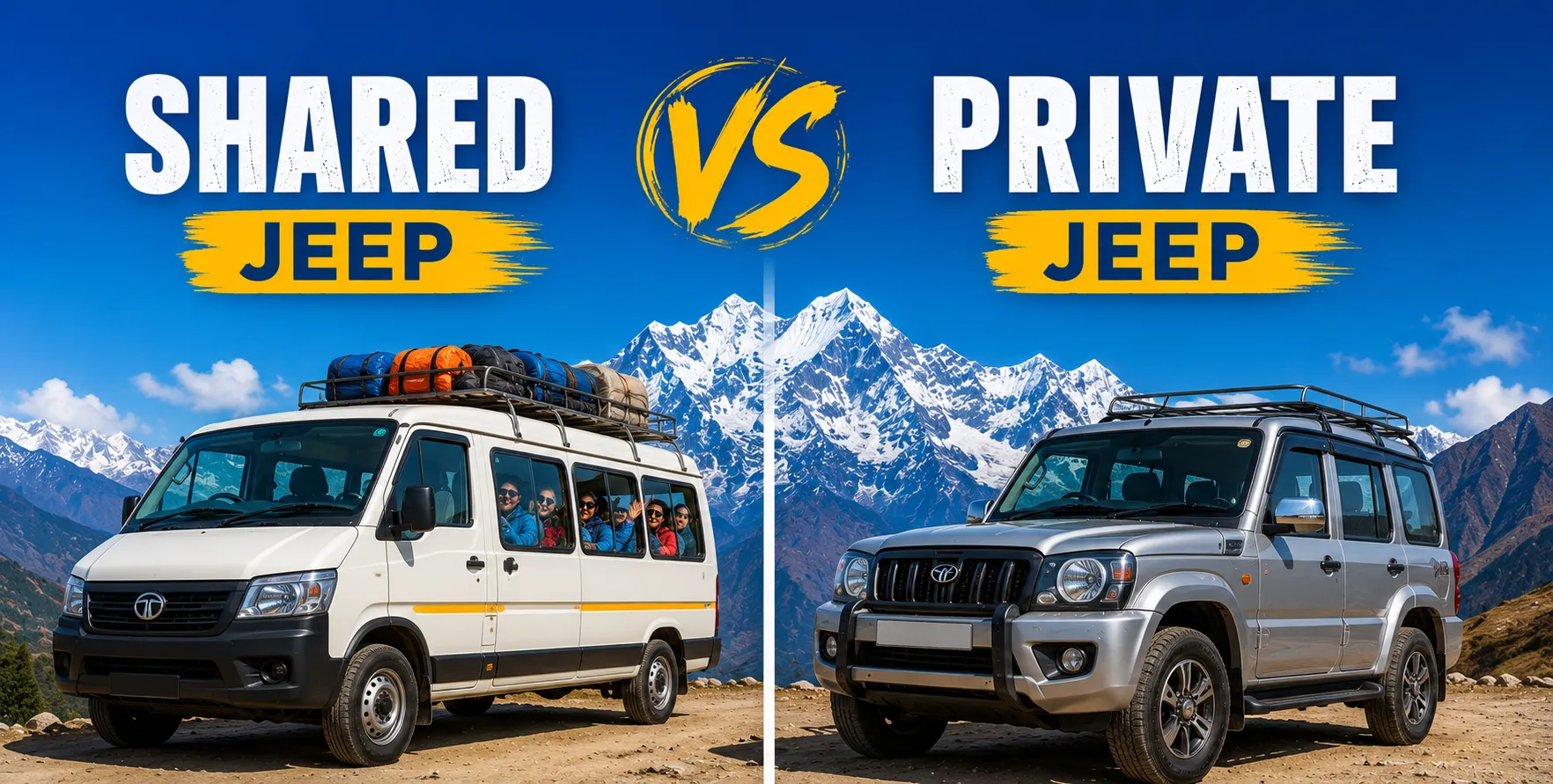Plan your Himalayan adventure with the Nepal Trekking Transport Guide. Book private 4WD jeeps, Scorpio SUVs, Hiace vans, and cars with experienced drivers for safe, comfortable, and reliable transfers to Nepal's major trekking regions.