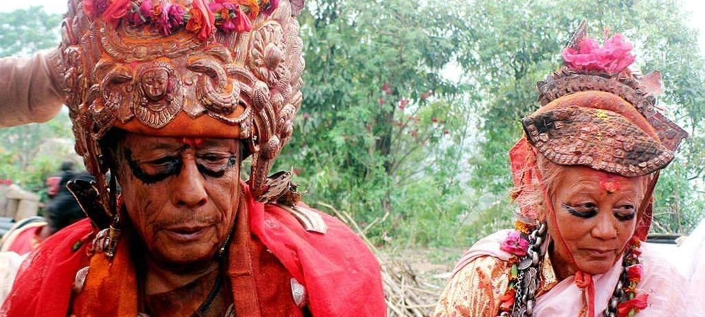 Devotees preparing for Sindure Jatra in Nuwakot with traditional rituals, temple worship, offerings, and cultural ceremonies during the first nine days.