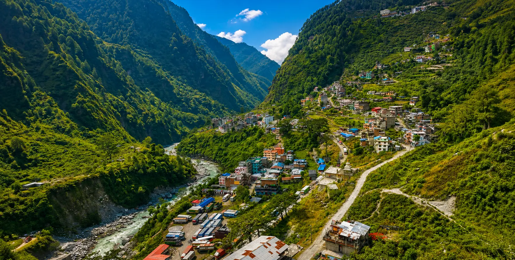 Kathmandu to Tamang Heritage Trail transport with a private 4WD jeep traveling through the Langtang region of Nepal