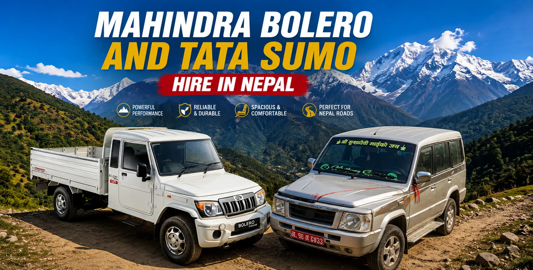 Mahindra Bolero & tata sumo Nepal-vehicle hire in Nepal