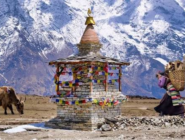 Trekker obtaining MCAP Permit for the Manaslu Conservation Area in Nepal