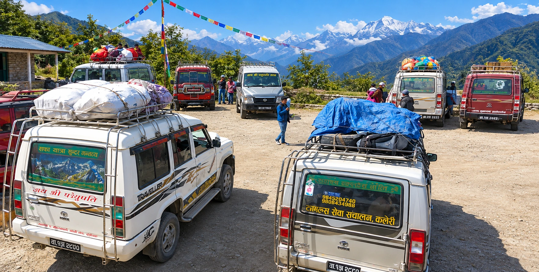 kathmandu-to-paiya-jeep-transfer Book Kathmandu to Paiya Jeep Transfer with a private 4WD jeep or Scorpio for convenient travel toward the Everest region. Arrange reliable road transport with an experienced driver, suitable luggage space, and pickup options based on the current route condition.