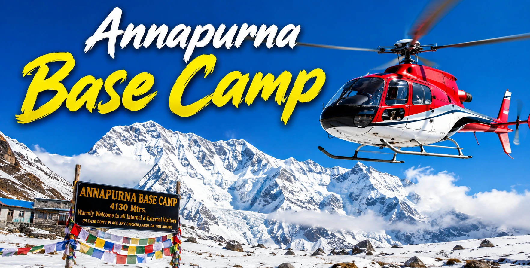 Annapurna Base Camp Helicopter Tour Nepal with Himalayan Mountain Views