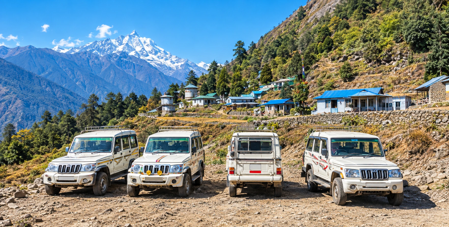 Book Kathmandu to Paiya Jeep Transfer with a private 4WD jeep or Scorpio for convenient travel toward the Everest region. Arrange reliable road transport with an experienced driver, suitable luggage space, and pickup options based on the current route condition.